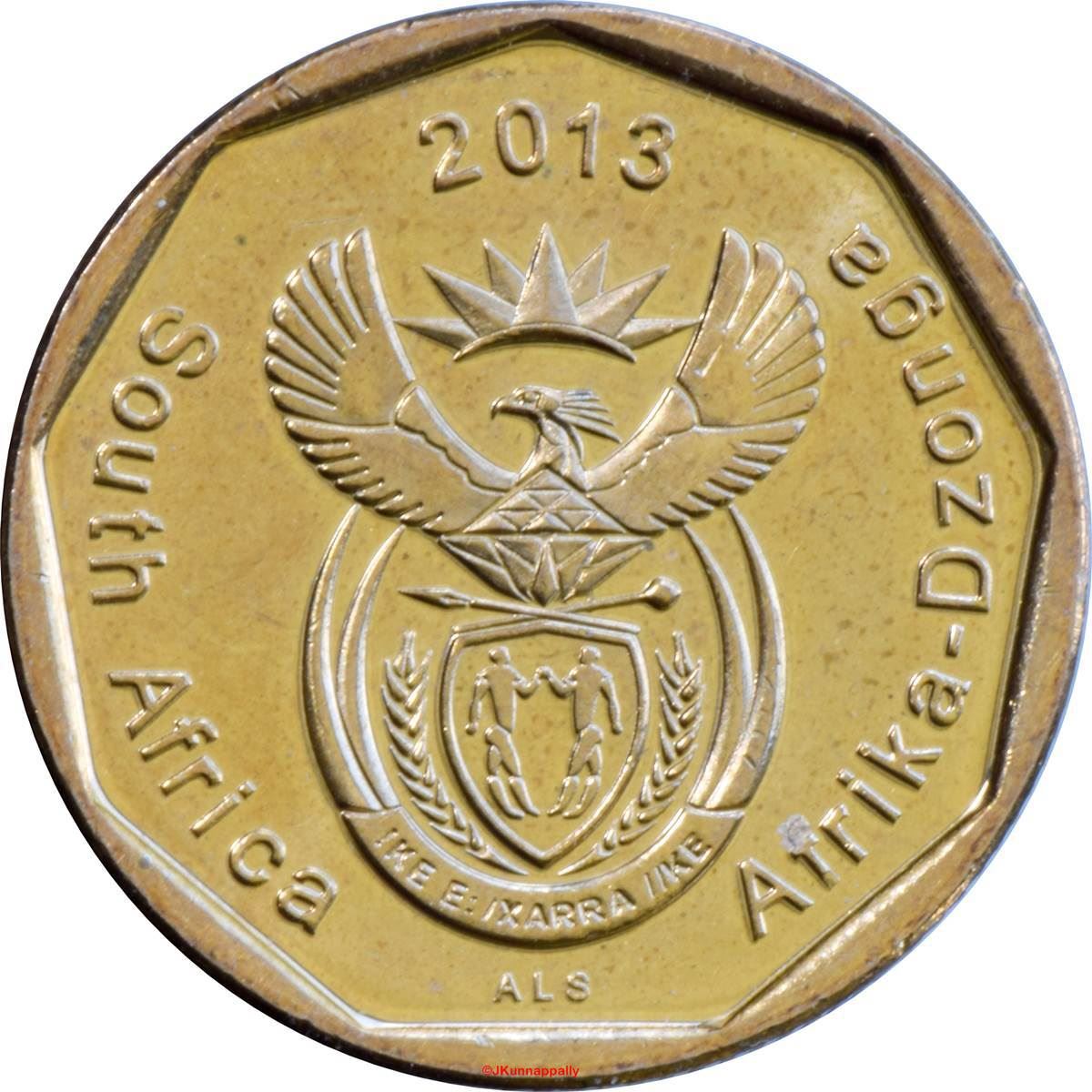 South Africa 50 Cents Coin | South Africa - Afrika-Dzonga | 2013