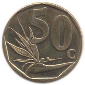 South Africa 50 Cents Coin | siSwati Legend - Ningizimu Afrika | KM467 | 2009