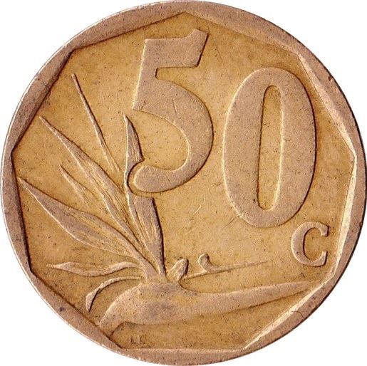 South Africa 50 Cents Sepedi/Sesotho Legend - Afrika Borwa Coin KM330 2003