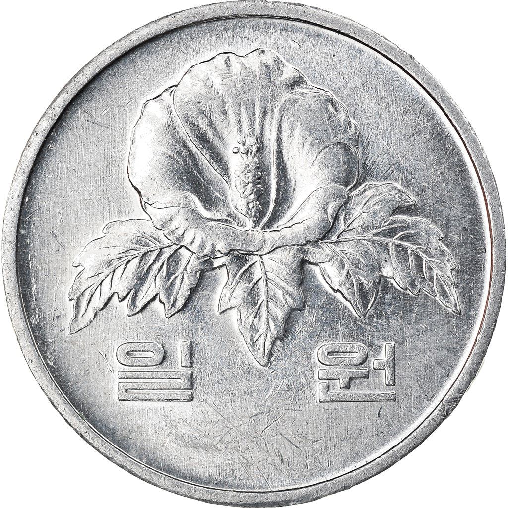 South Korea | 1 Won Coin | Rose of Sharon - Hibiscus syriacus | KM31 | 1983 - 2019