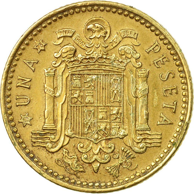 Spain 1 Peseta - Juan Carlos I Coin KM806 1975