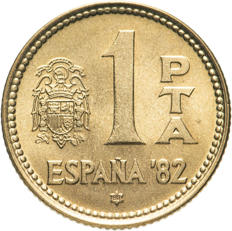 Spain 1 Peseta - Juan Carlos I Coin KM806 1975