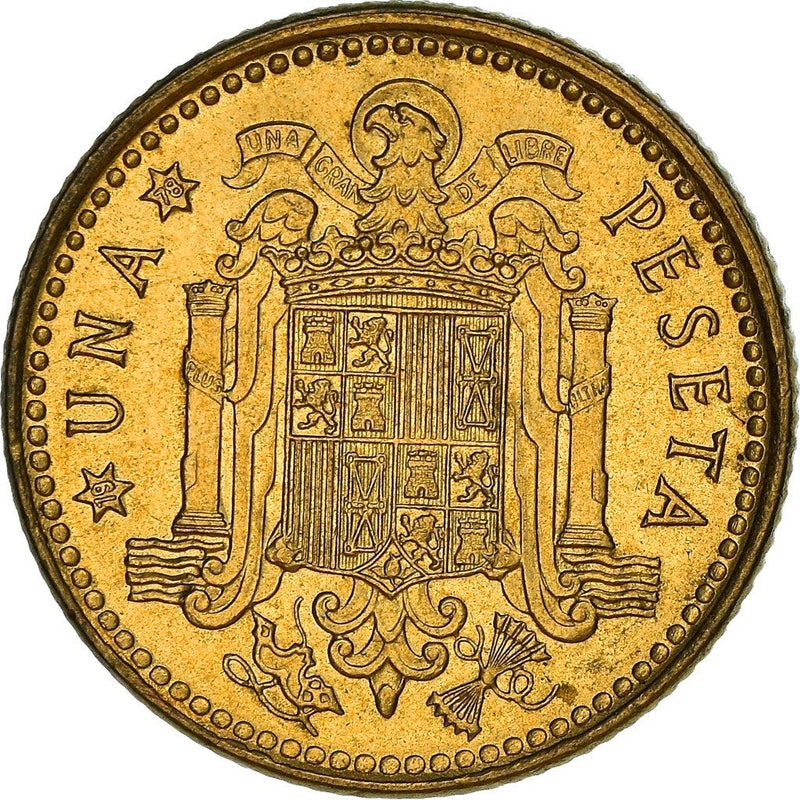 Spain 1 Peseta - Juan Carlos I Coin KM806 1975