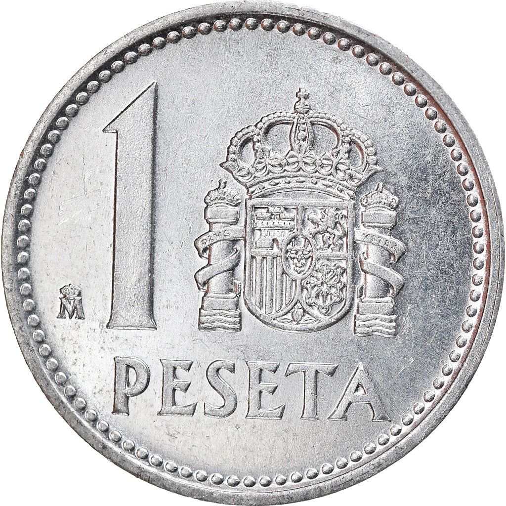 Spain 1 Peseta - Juan Carlos I Coin KM821 1982 - 1989 Bridge