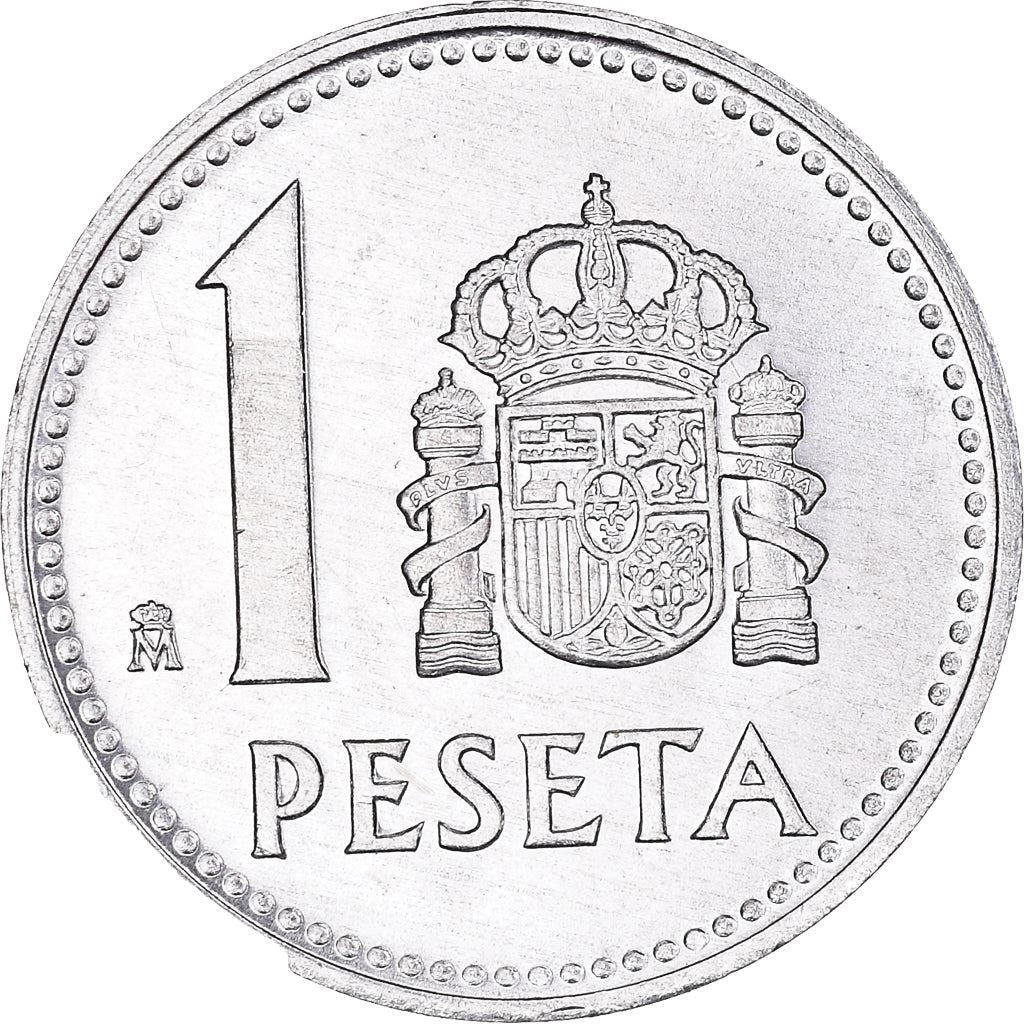 Spain 1 Peseta - Juan Carlos I Coin KM821 1982 - 1989 Bridge