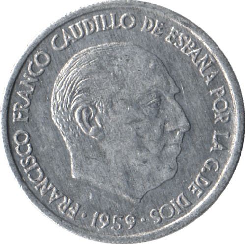 Spain 10 Centimos - Francisco Franco Coin KM790 1959 Summer Olympic Games