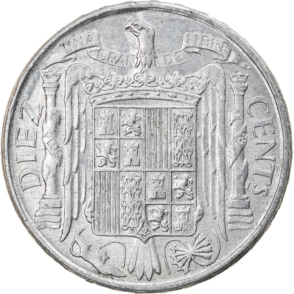 Spain 10 Centimos - Iberian rider Coin KM766 1940 - 1953