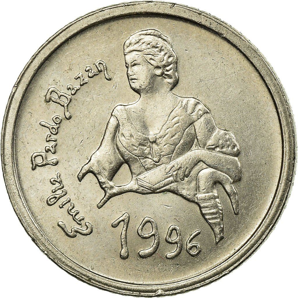 Spain 10 Pesetas Emilia Pardo Bazán Coin 1996 KM 961