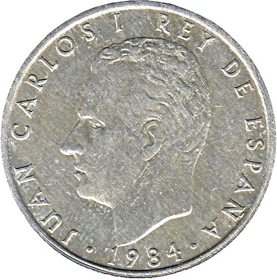 Spain 2 Pesetas - Juan Carlos I Coin KM822 1982 - 1984