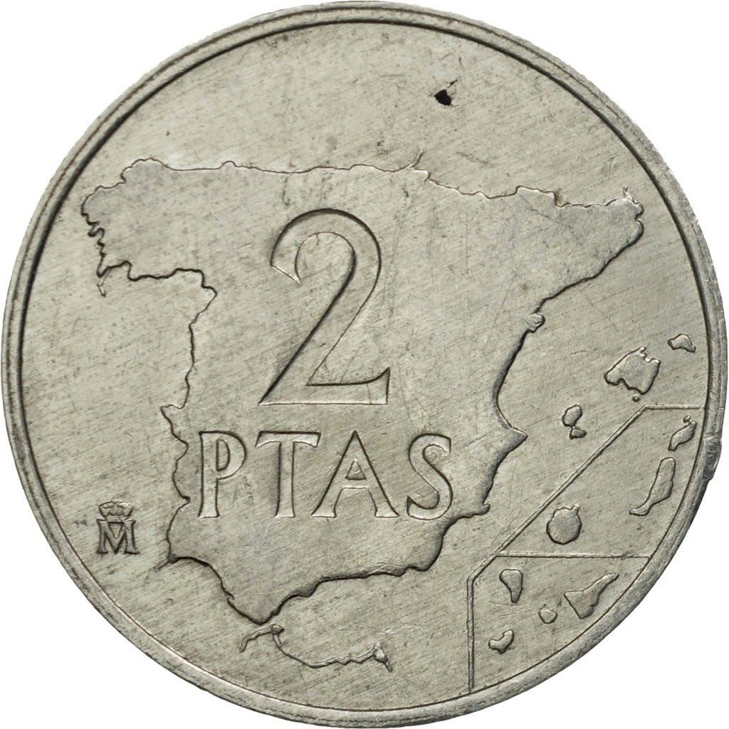 Spain 2 Pesetas - Juan Carlos I Coin KM822 1982 - 1984