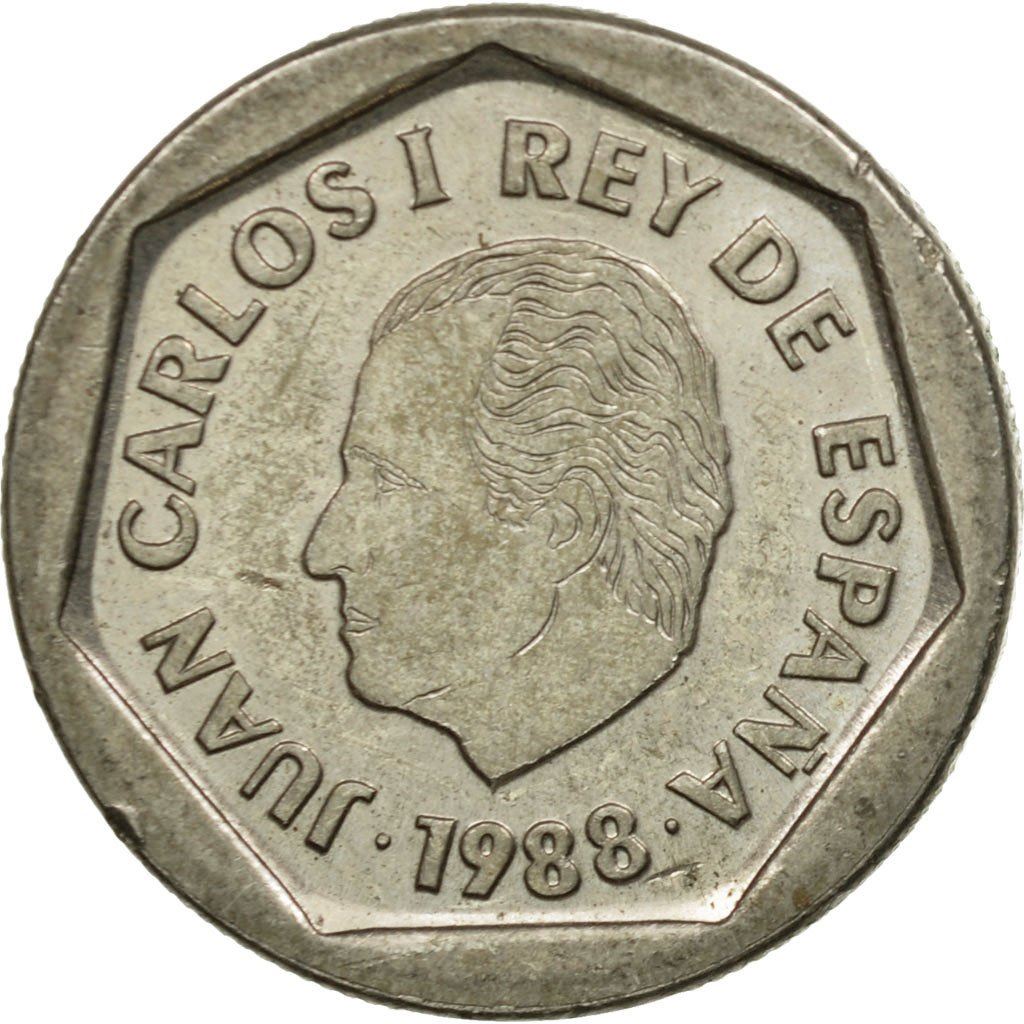 Spain 200 Pesetas - Juan Carlos I Coin KM829 1986 - 1988 Painting, Religious building