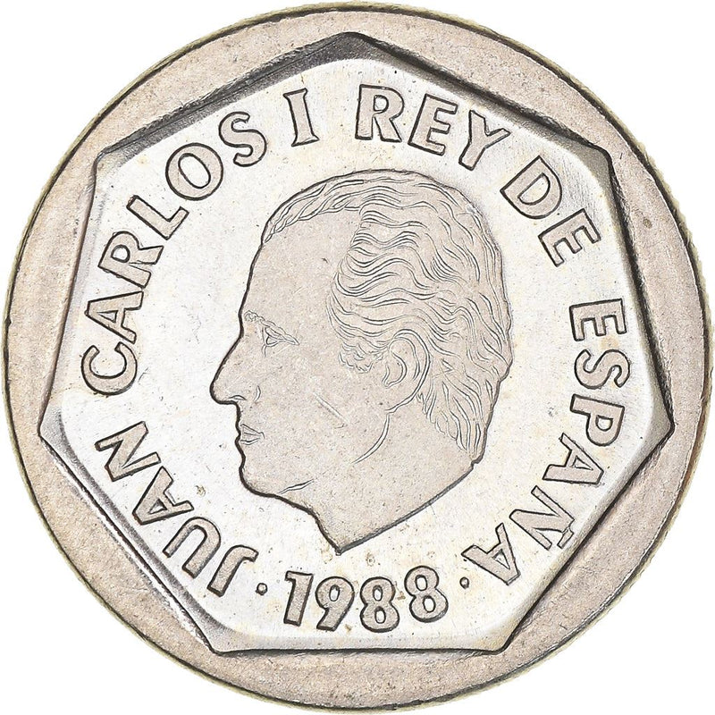 Spain 200 Pesetas - Juan Carlos I Coin KM829 1986 - 1988 Painting, Religious building