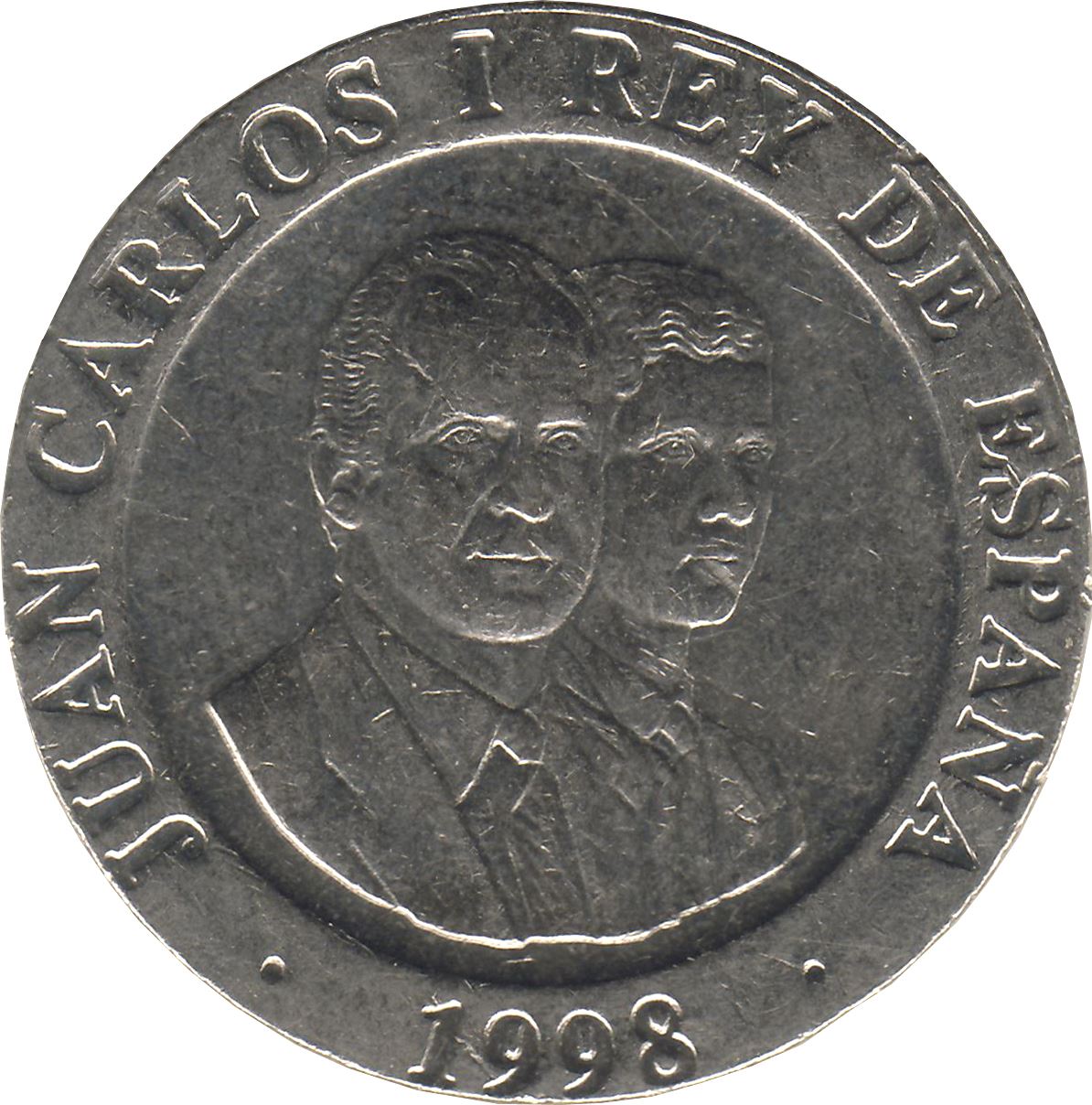 Spain 200 Pesetas - Juan Carlos I Coin KM992 1998 - 2000