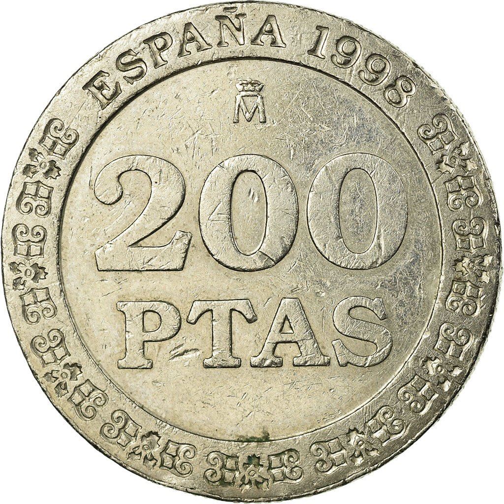 Spain 200 Pesetas - Juan Carlos I Coin KM992 1998 - 2000