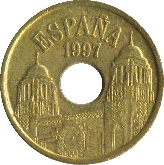 Spain 25 Pesetas Melilla Coin 1997 KM 983