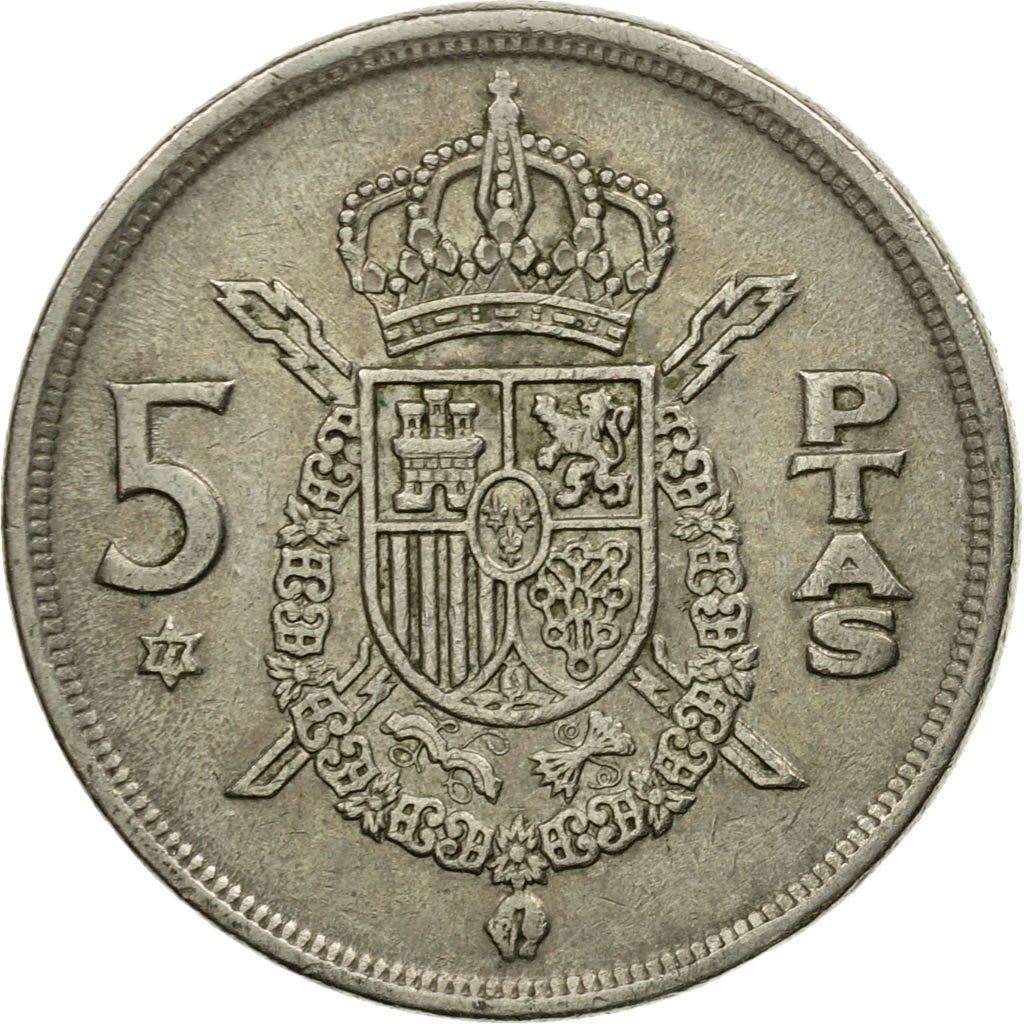 Spain 5 Pesetas Coin - Juan Carlos I |KM807 | 1975