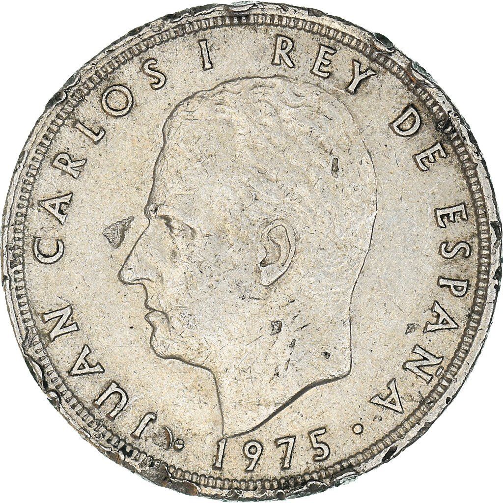 Spain 5 Pesetas Coin - Juan Carlos I |KM807 | 1975