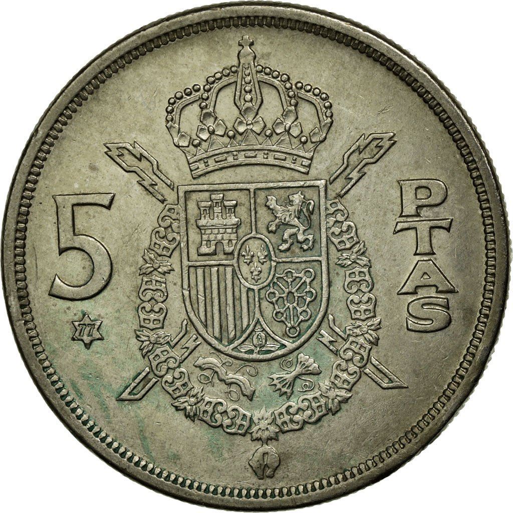 Spain 5 Pesetas Coin - Juan Carlos I |KM807 | 1975