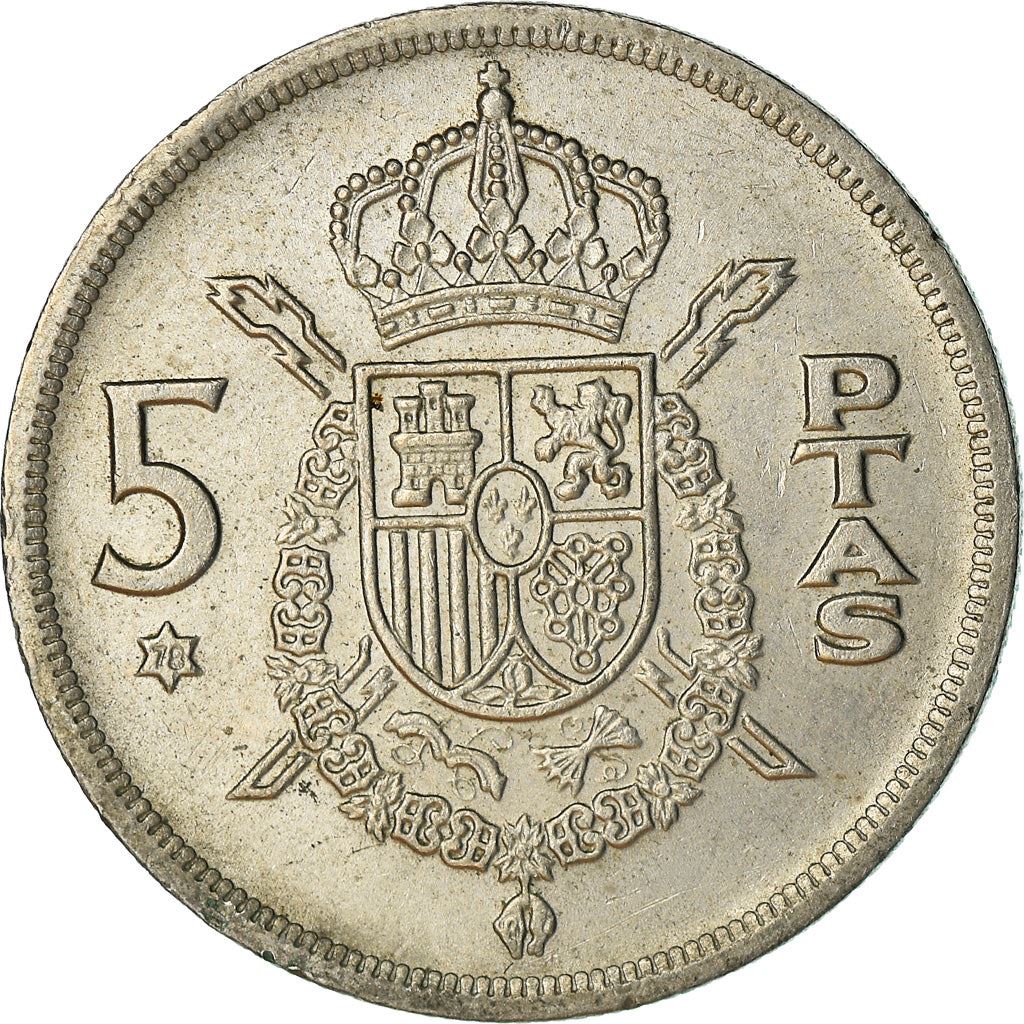 Spain 5 Pesetas Coin - Juan Carlos I |KM807 | 1975