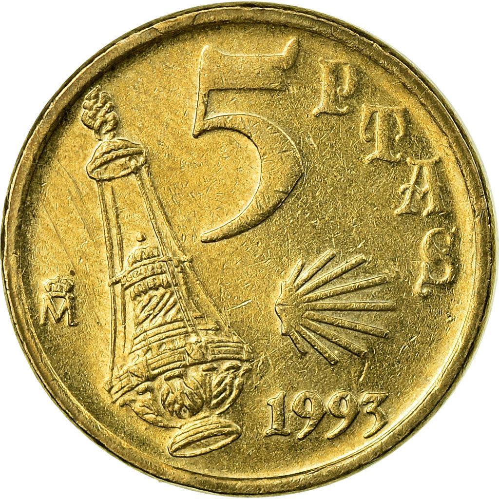 Spain 5 Pesetas Jacobeo Coin 1993 KM 919