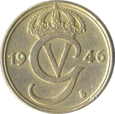 Sweden 25 Ore Coin | King Gustaf V | 1921 - 1947