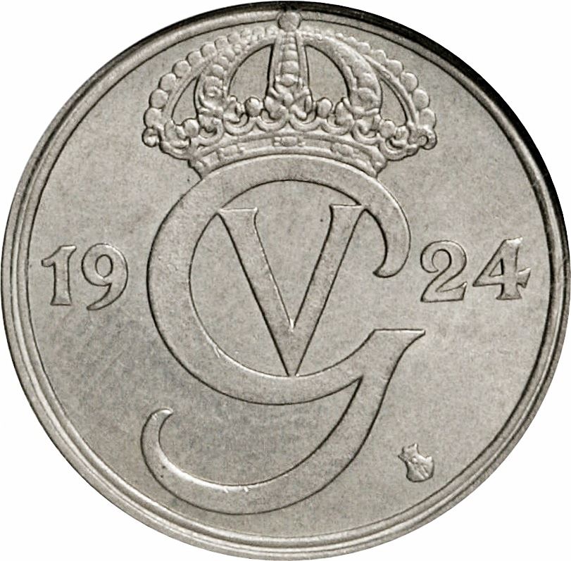 Sweden | 50 Ore Coin | King Gustaf V | 1920 - 1947