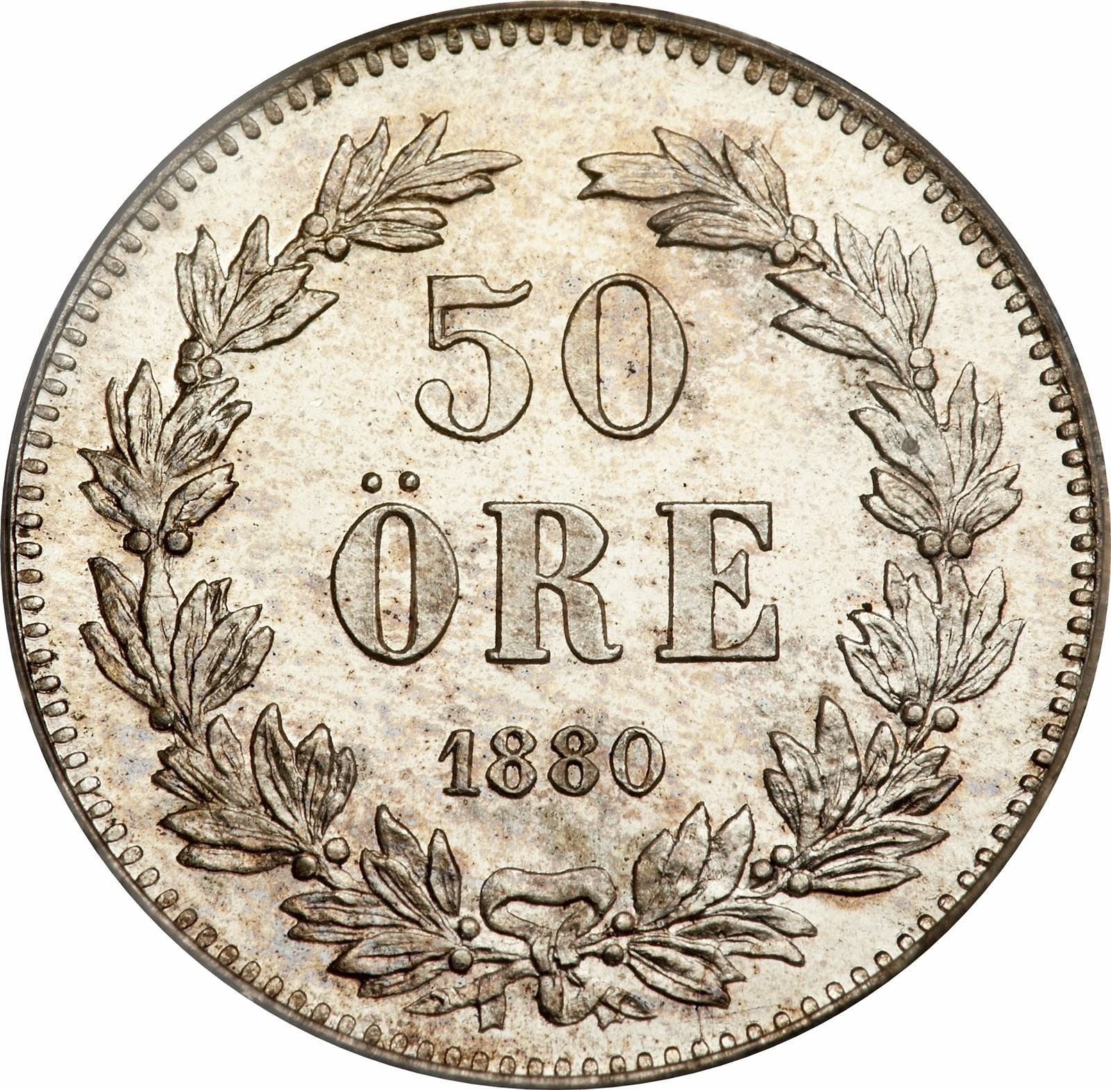 Sweden | Swedish 50 Ore Coin | Oscar II | KM740 | 1875 - 1899