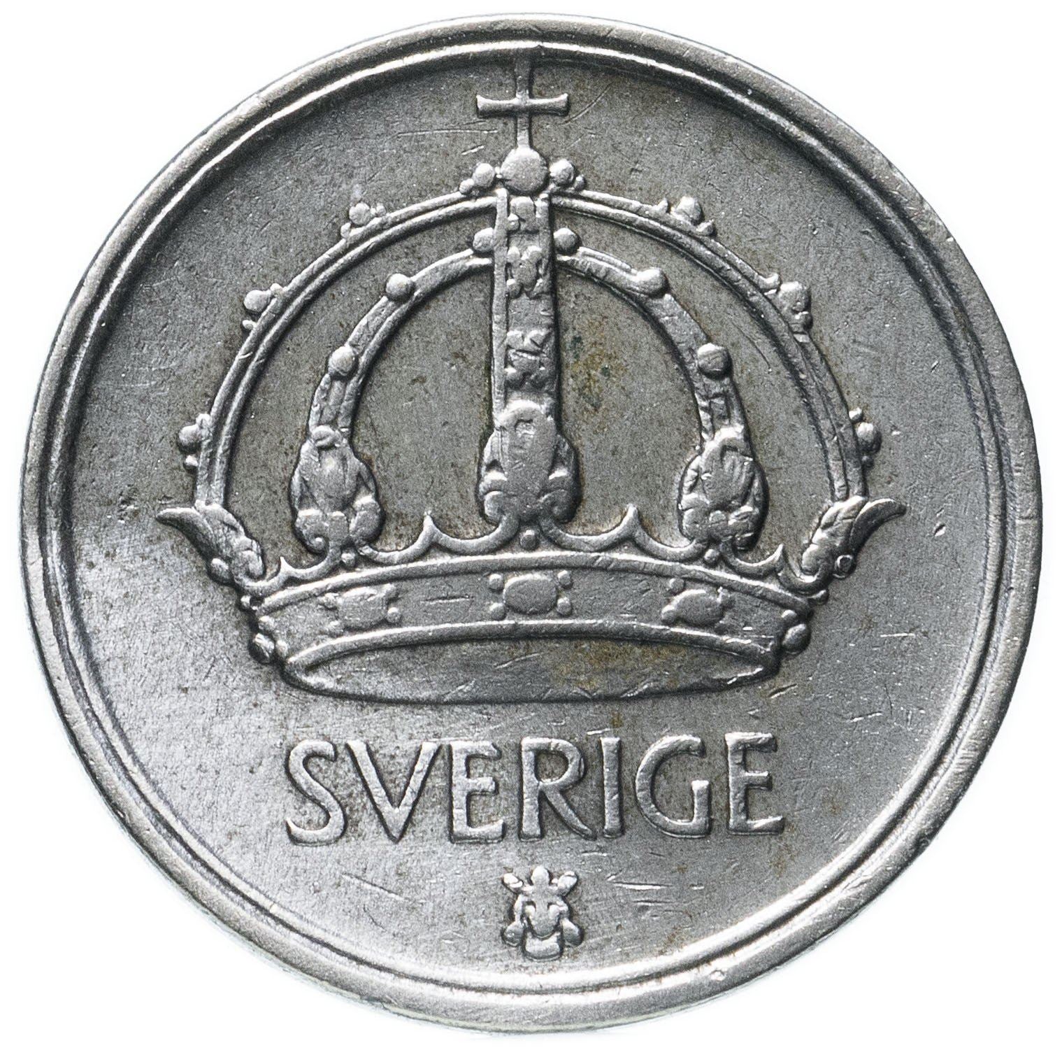 Swedish 25 Ore Coin | King Gustaf V | Sweden | 1943 - 1950