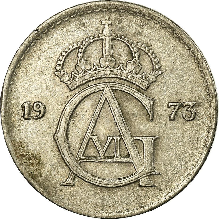 Swedish 25 Ore Coin | King Gustaf VI Adolf | Sweden | 1962 - 1973