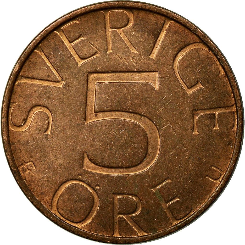 Swedish 5 Ore Coin | King Carl XVI Gustaf | Sweden | 1976 - 1981