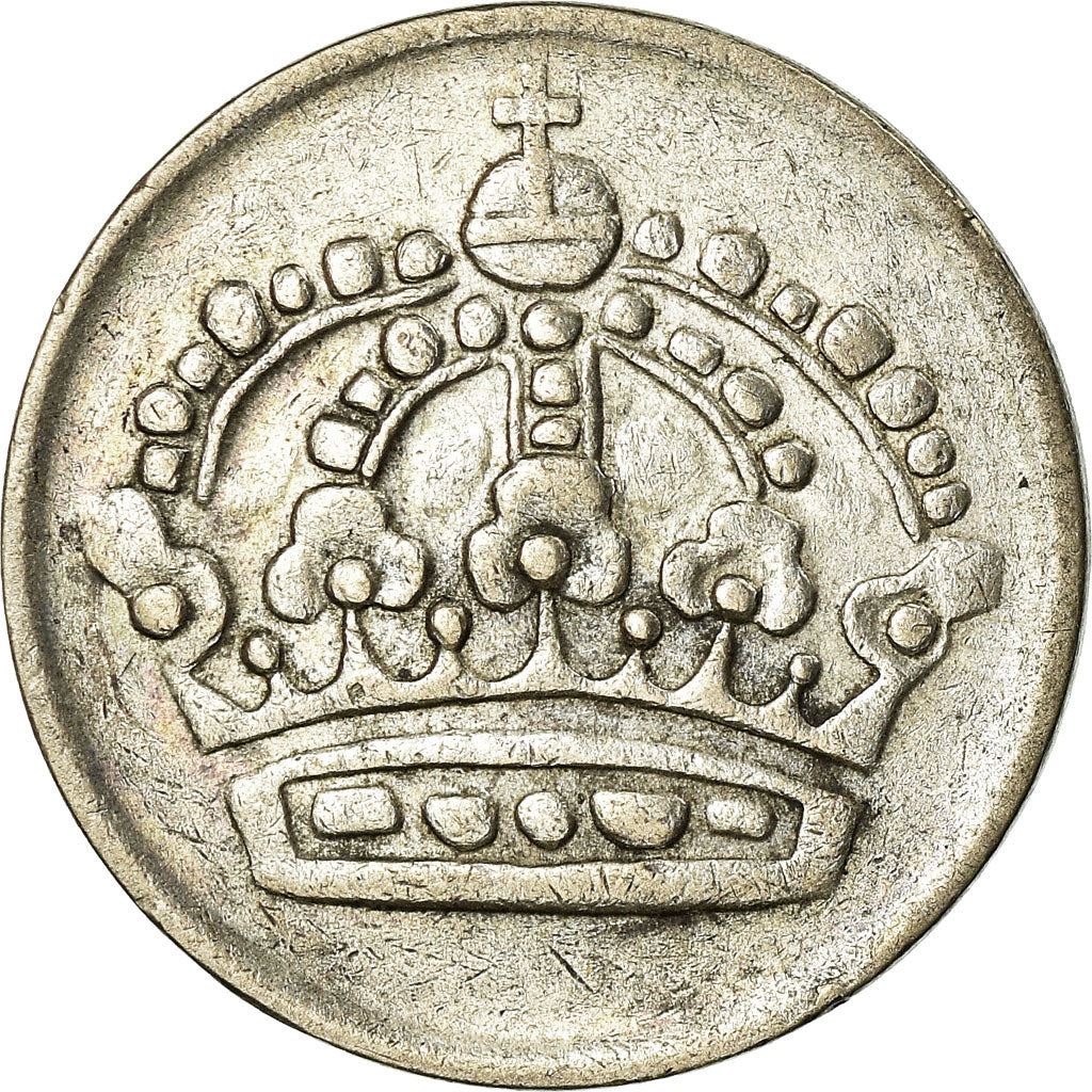 Swedish 50 Ore Coin | King Gustaf VI Adolf | Crown | Sweden | 1952 - 1961