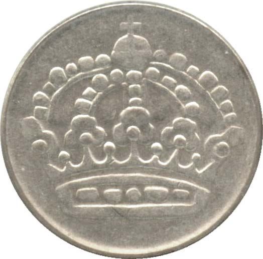 Swedish 50 Ore Coin | King Gustaf VI Adolf | Crown | Sweden | 1952 - 1961