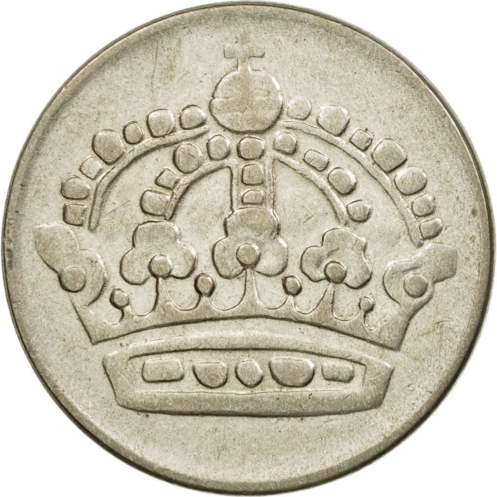 Swedish 50 Ore Coin | King Gustaf VI Adolf | Crown | Sweden | 1952 - 1961