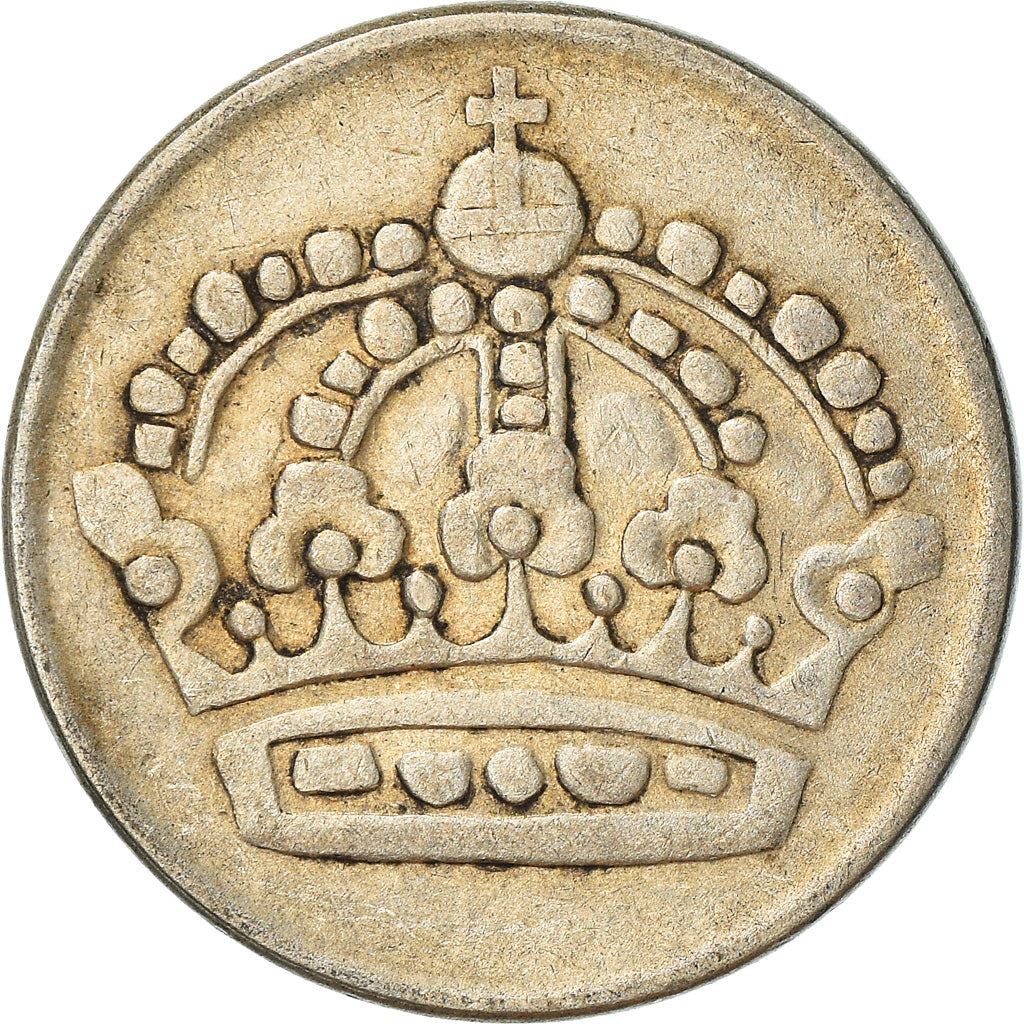 Swedish 50 Ore Coin | King Gustaf VI Adolf | Crown | Sweden | 1952 - 1961