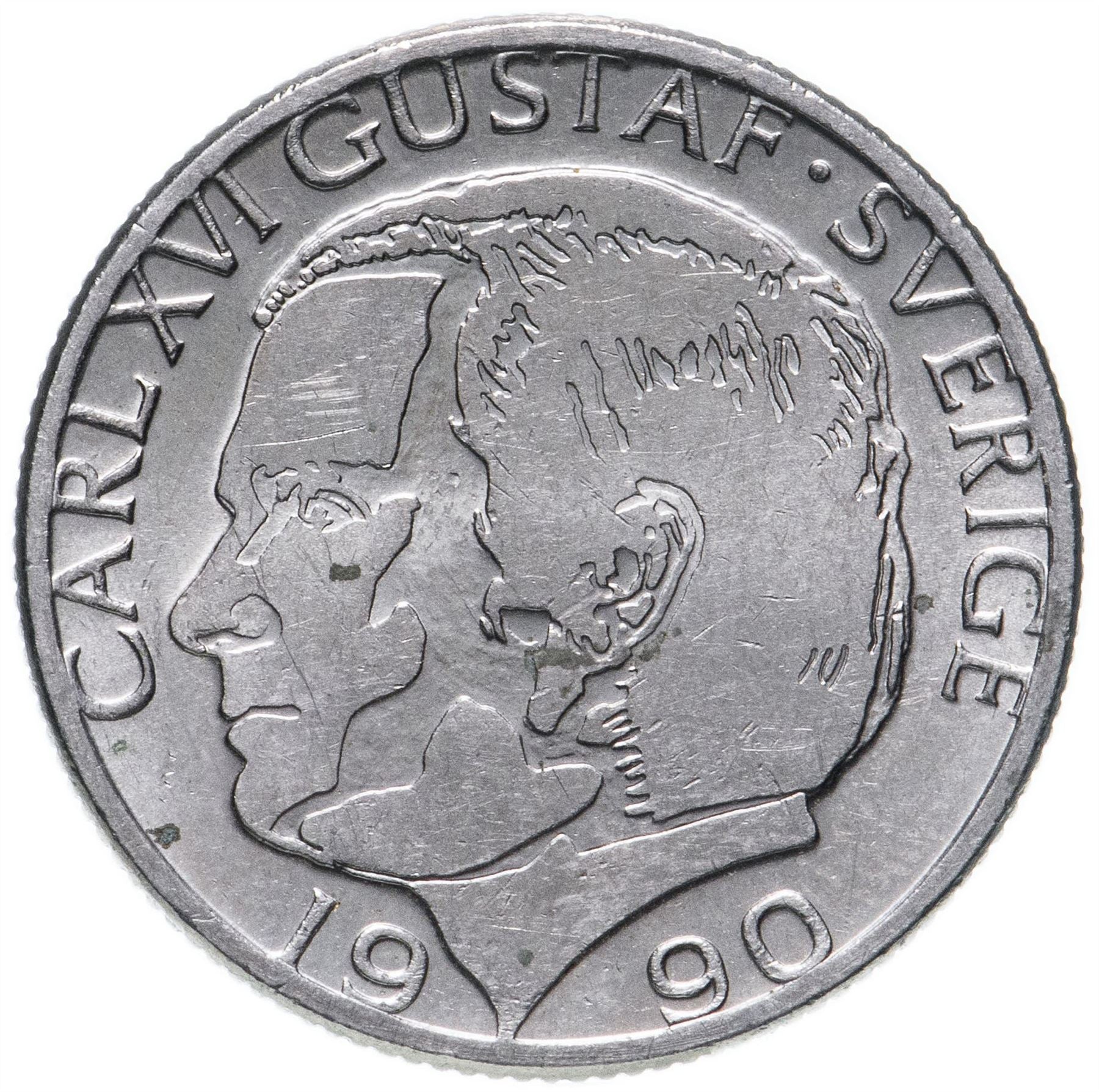 Swedish Coin 1 Krona | Carl XVI Gustaf | Sweden | 1982 - 2000