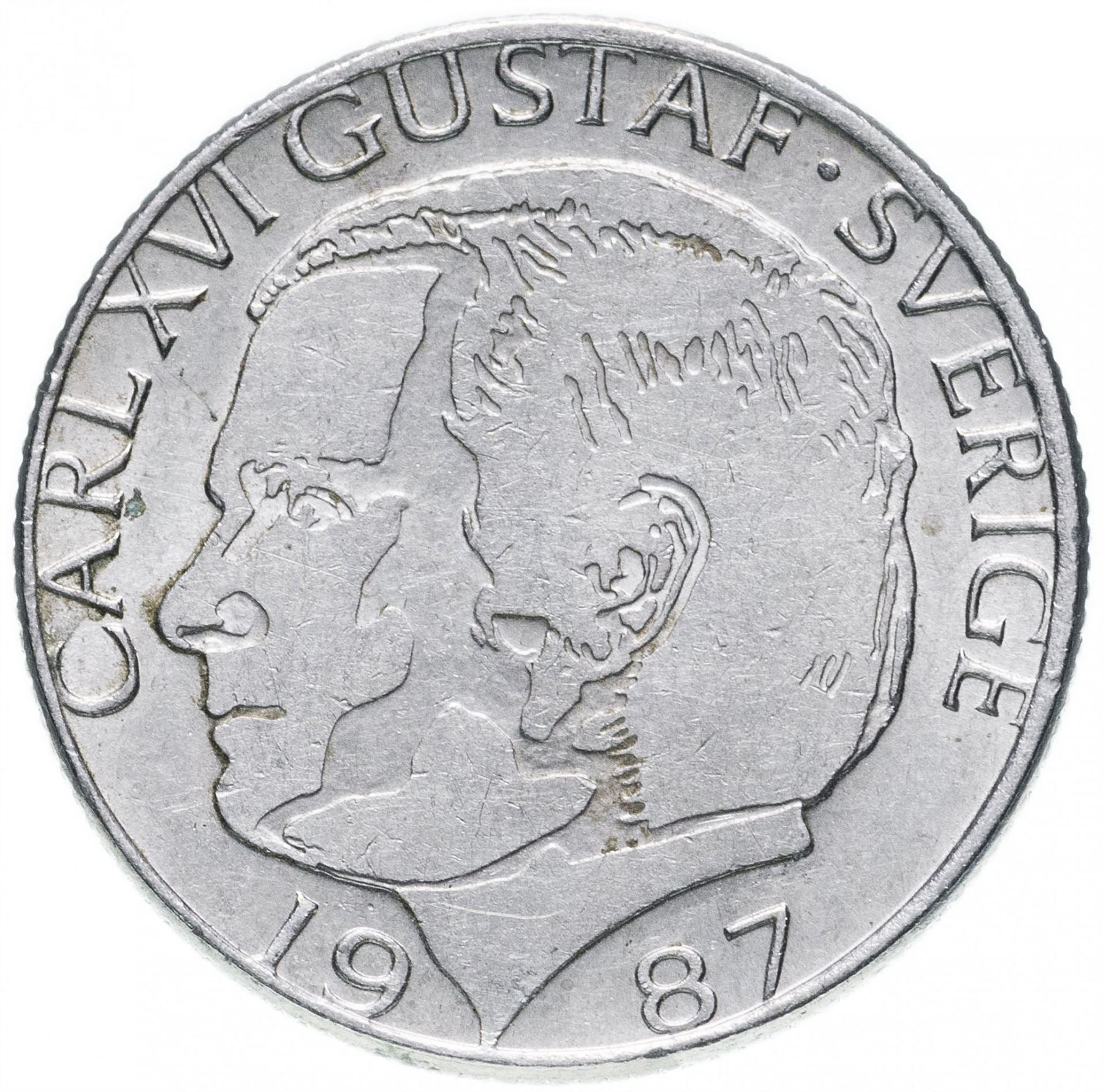 Swedish Coin 1 Krona | Carl XVI Gustaf | Sweden | 1982 - 2000