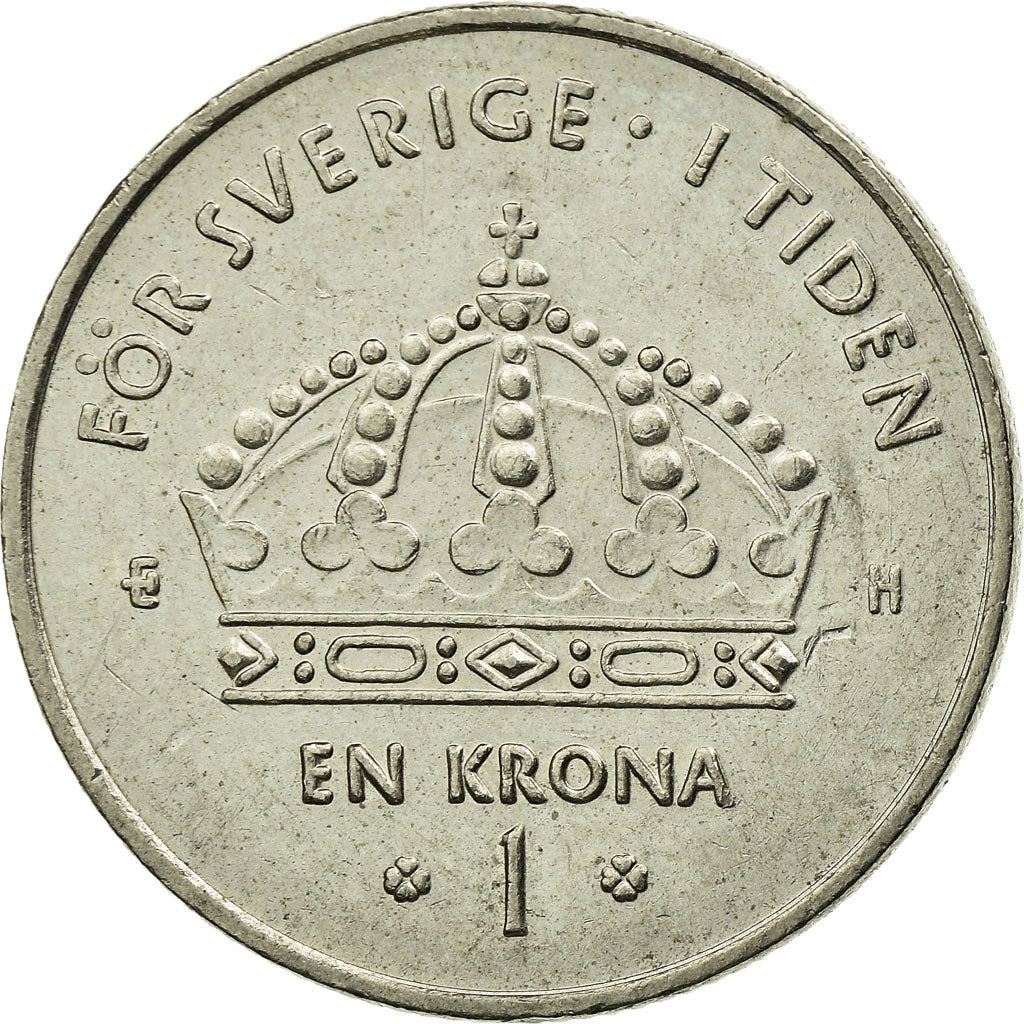 Swedish Coin 1 Krona | King Carl XVI Gustaf | Sweden | 2001 - 2012