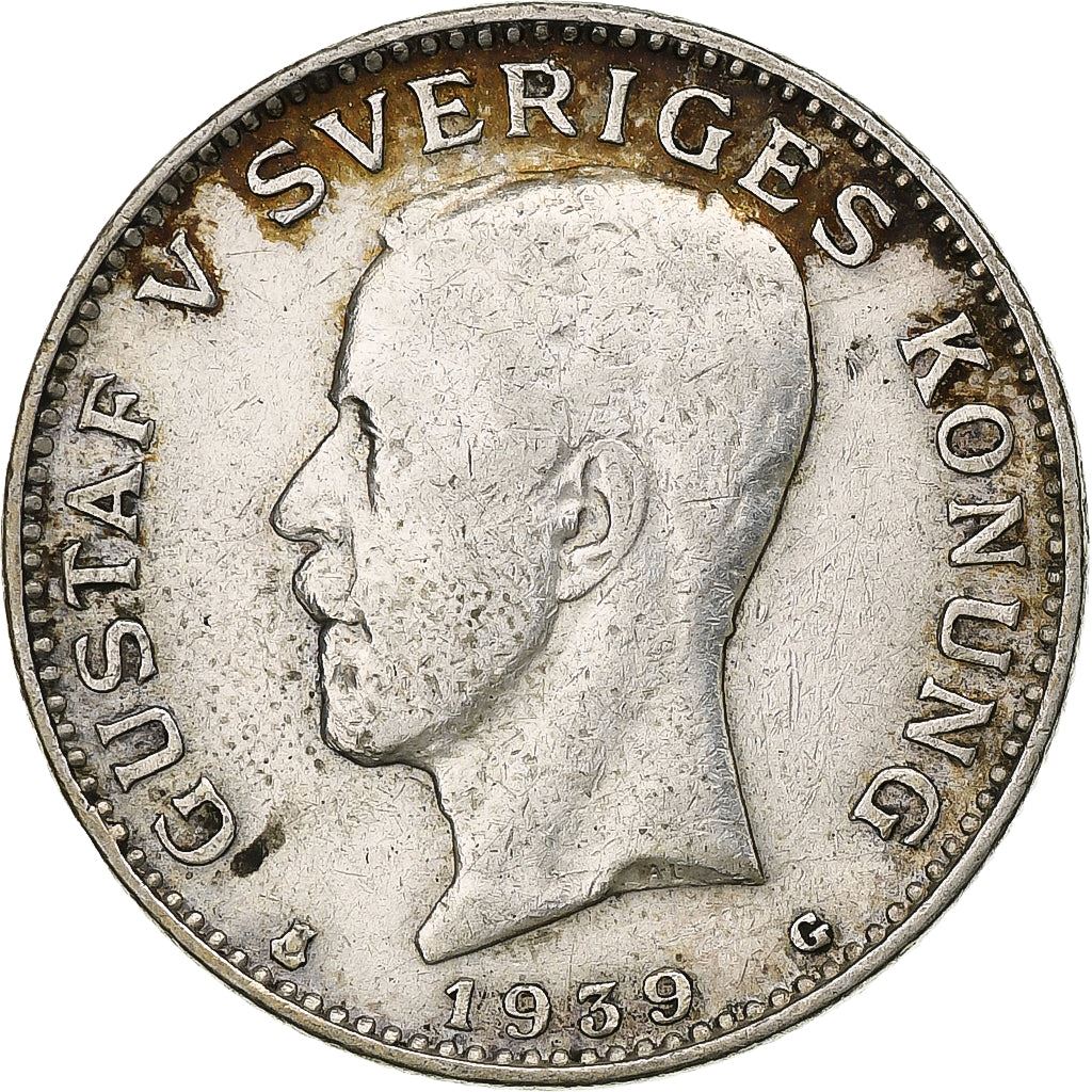 Swedish Coin 1 Krona | King Gustaf V | Sweden | 1910 - 1942