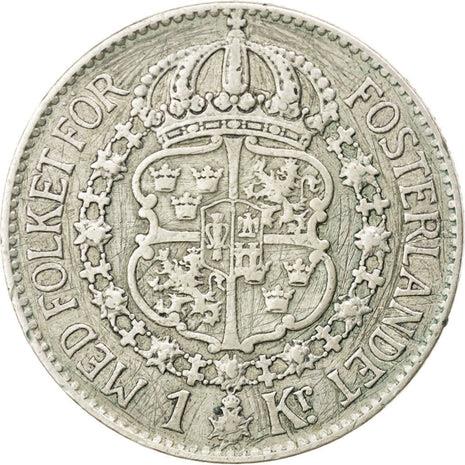 Swedish Coin 1 Krona | King Gustaf V | Sweden | 1910 - 1942