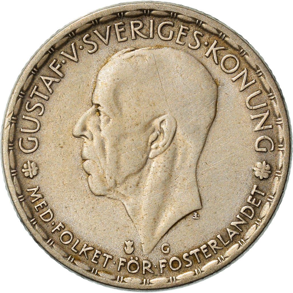 Swedish Coin 1 Krona | King Gustaf V | Sweden | 1942 - 1950