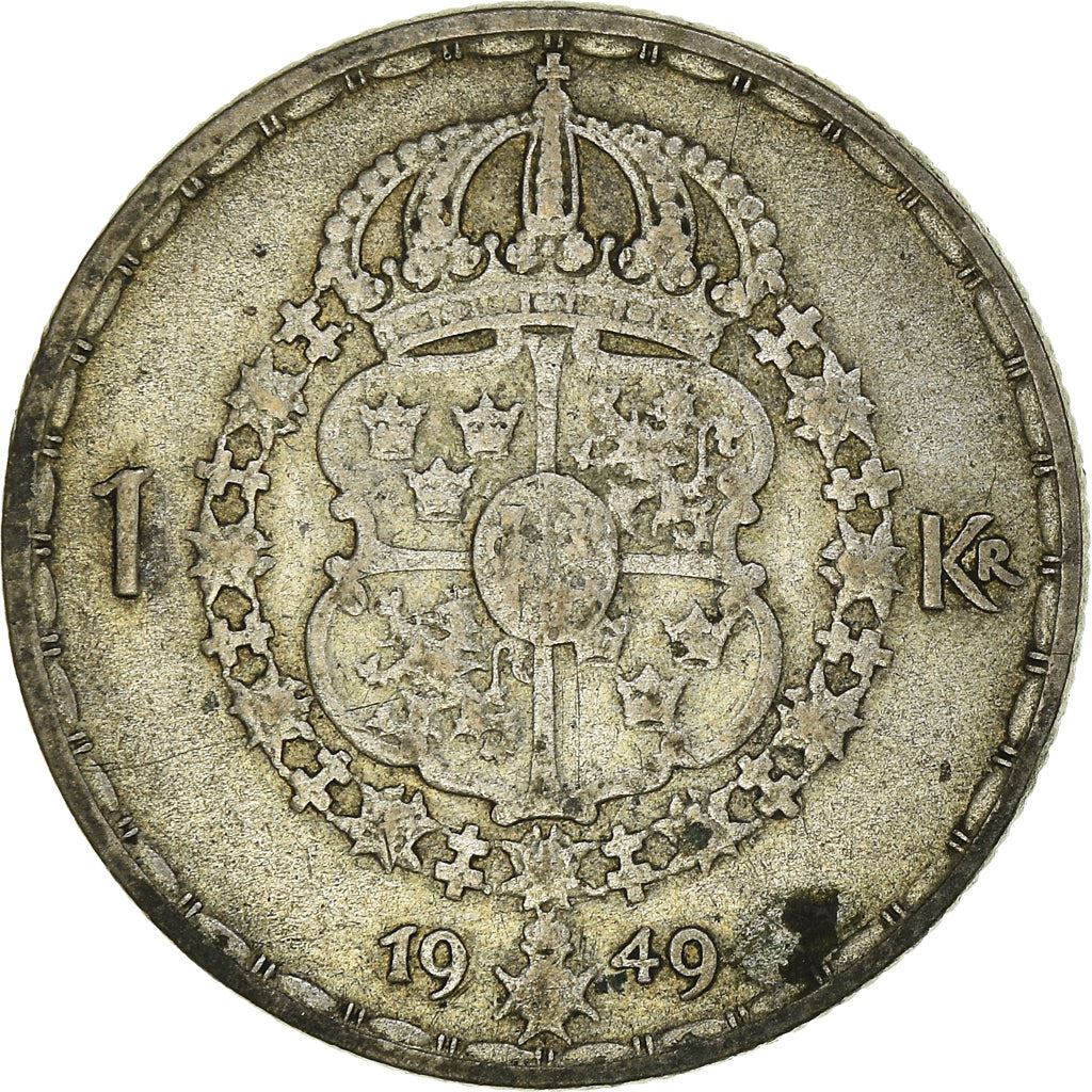 Swedish Coin 1 Krona | King Gustaf V | Sweden | 1942 - 1950