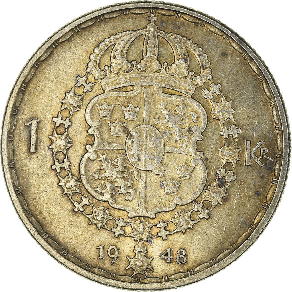 Swedish Coin 1 Krona | King Gustaf V | Sweden | 1942 - 1950