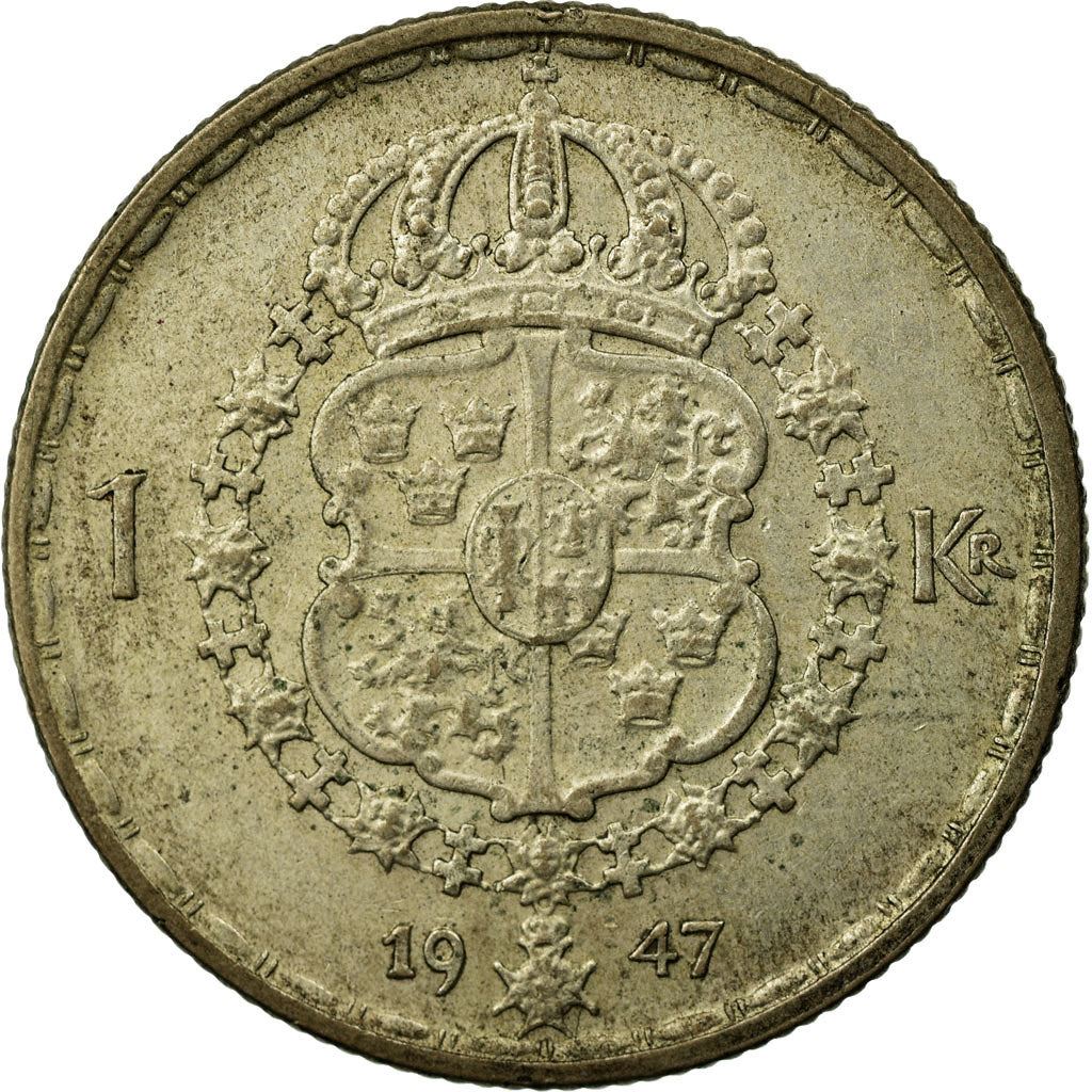 Swedish Coin 1 Krona | King Gustaf V | Sweden | 1942 - 1950