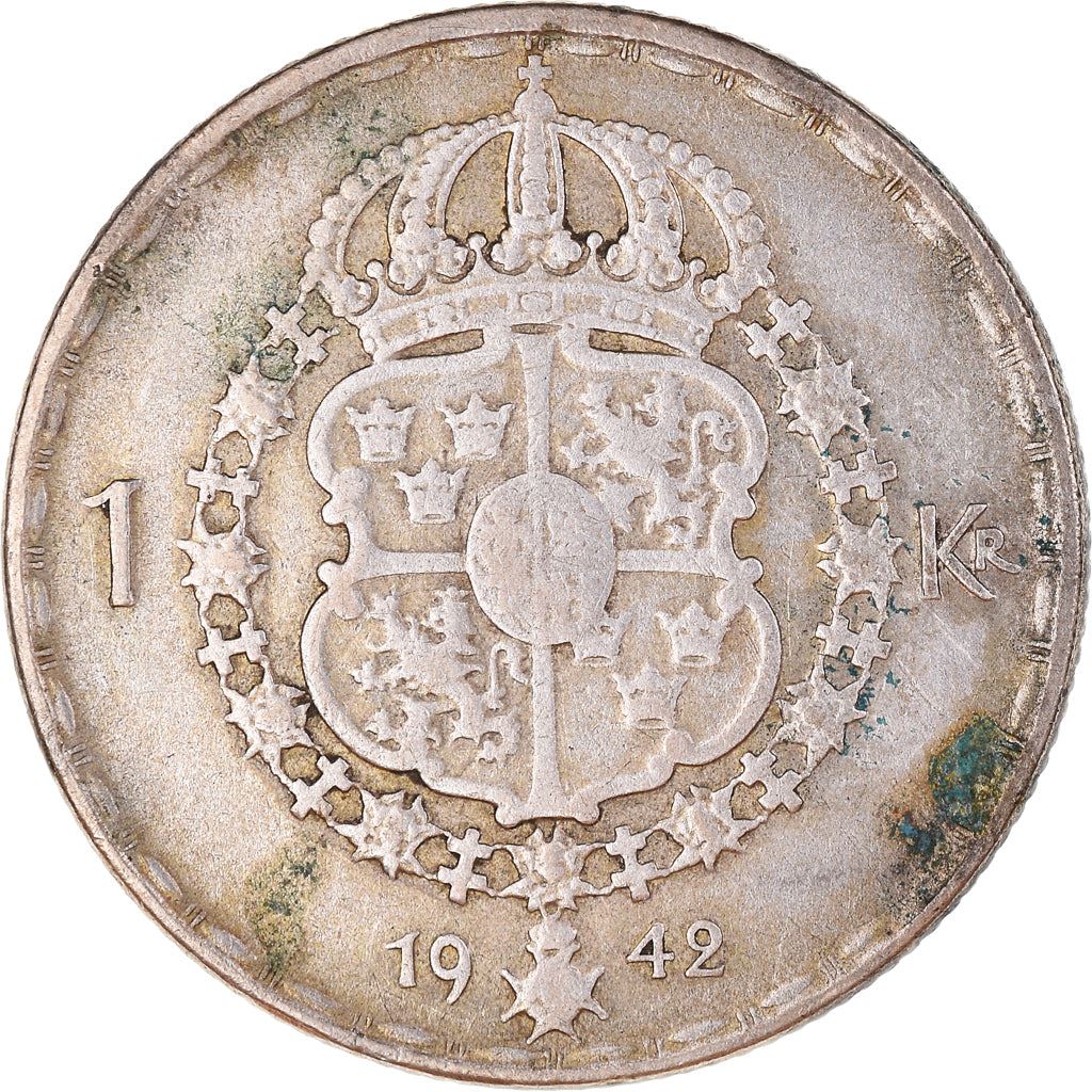 Swedish Coin 1 Krona | King Gustaf V | Sweden | 1942 - 1950