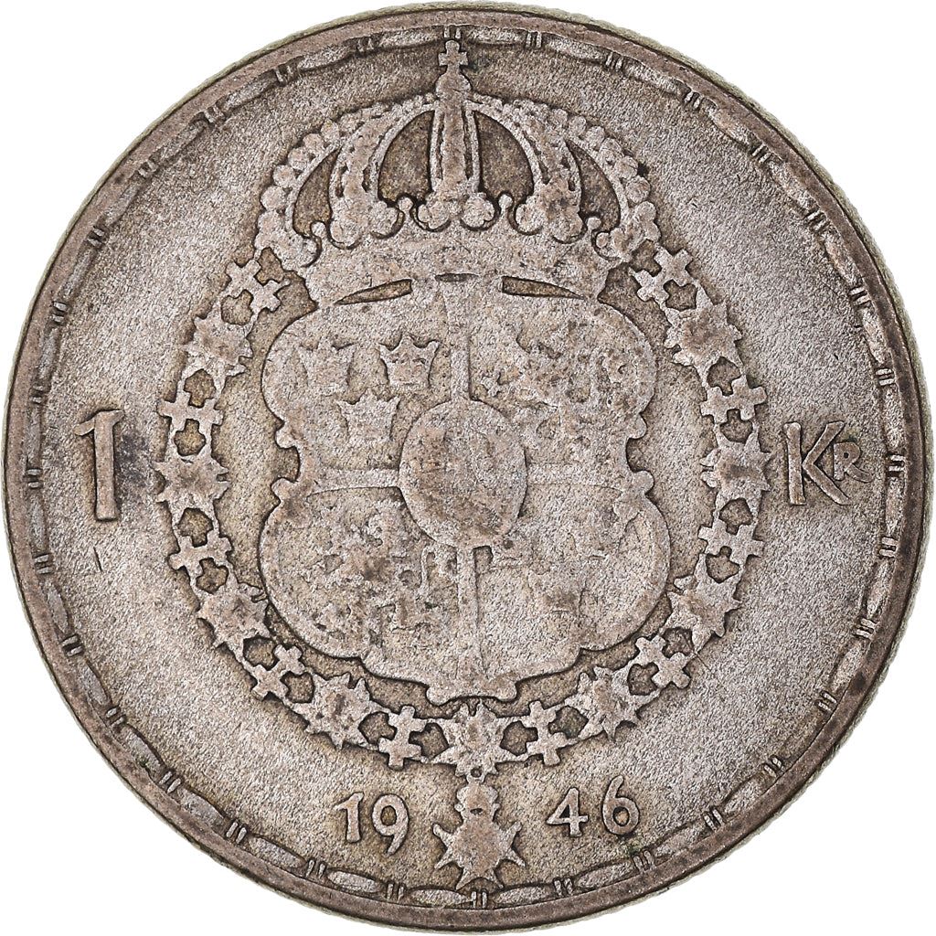 Swedish Coin 1 Krona | King Gustaf V | Sweden | 1942 - 1950