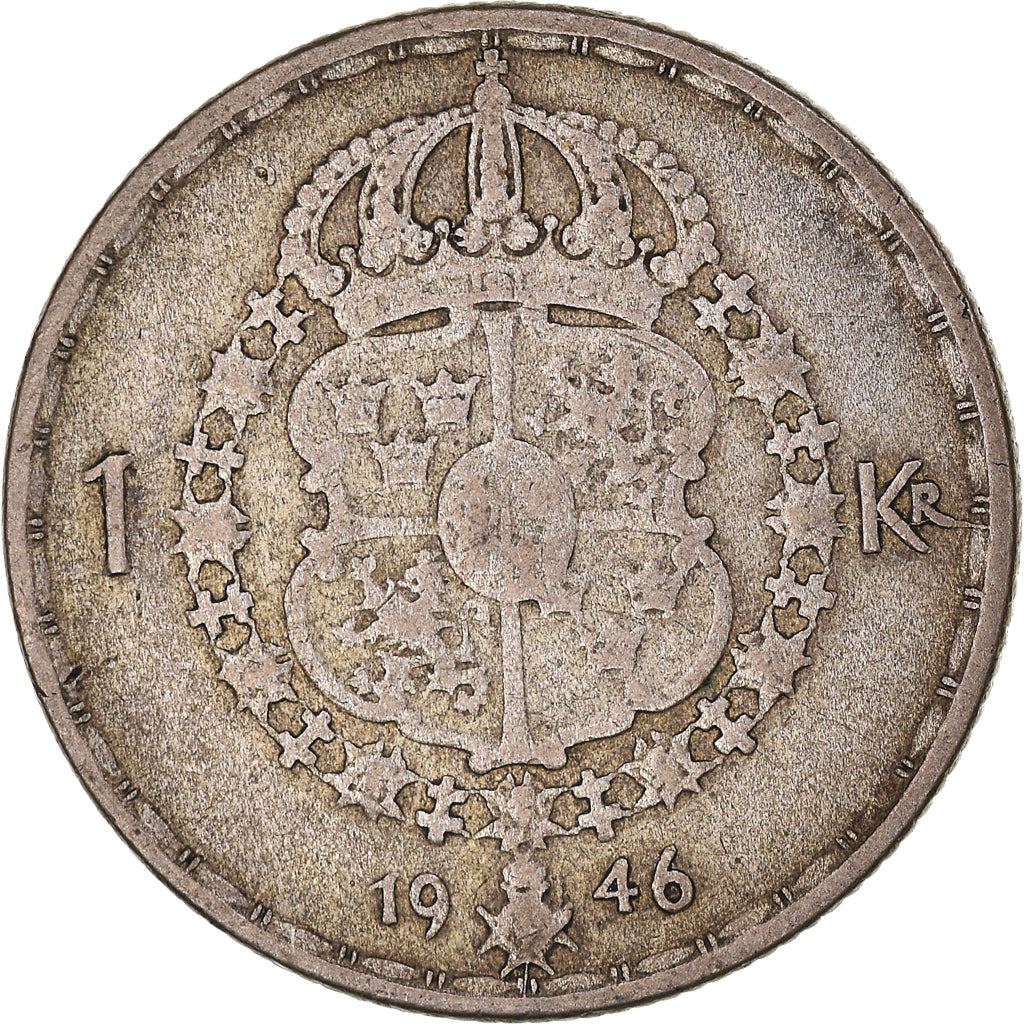 Swedish Coin 1 Krona | King Gustaf V | Sweden | 1942 - 1950