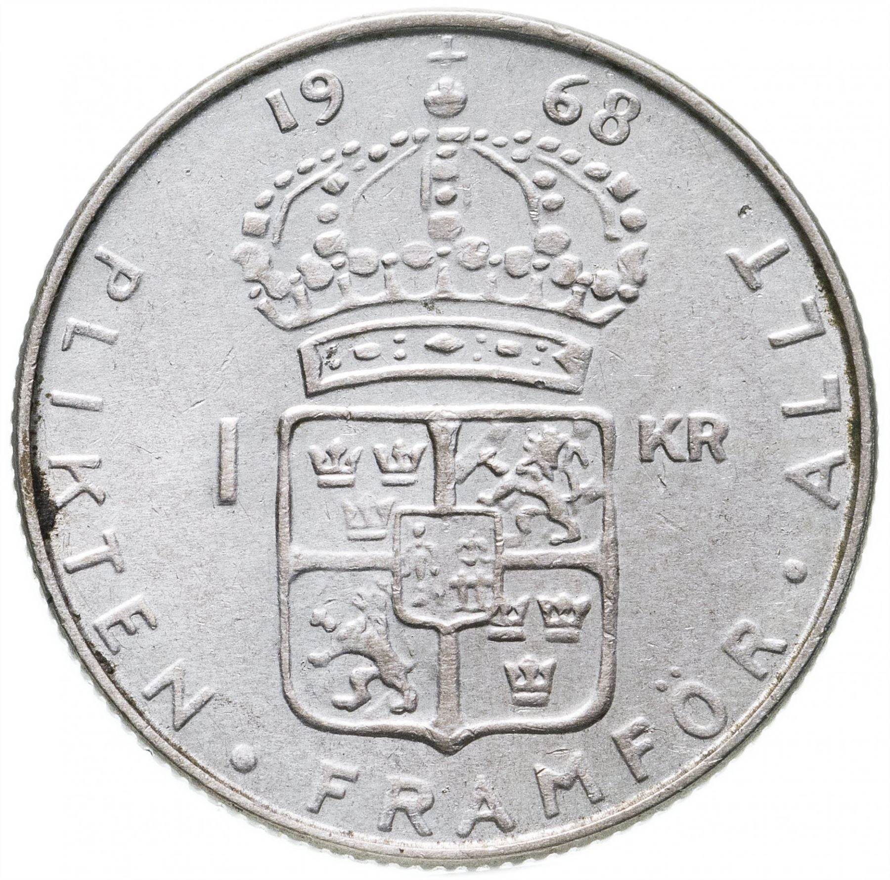 Swedish Coin 1 Öre | Gustaf VI Adolf | Crown | Sweden | 1952 - 1971