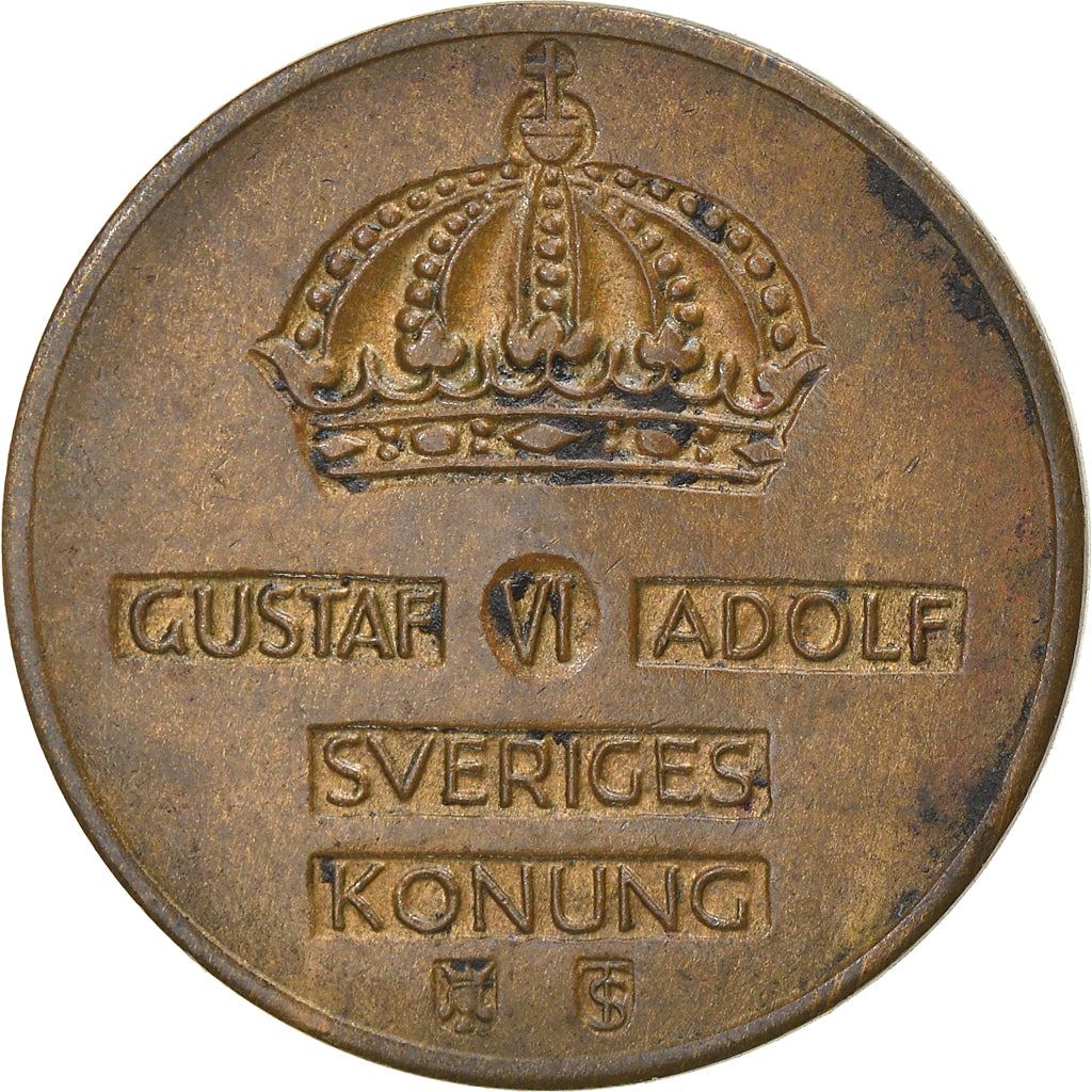 Swedish Coin 2 Öre | Gustaf VI Adolf | Crown | Sweden | 1952 - 1971