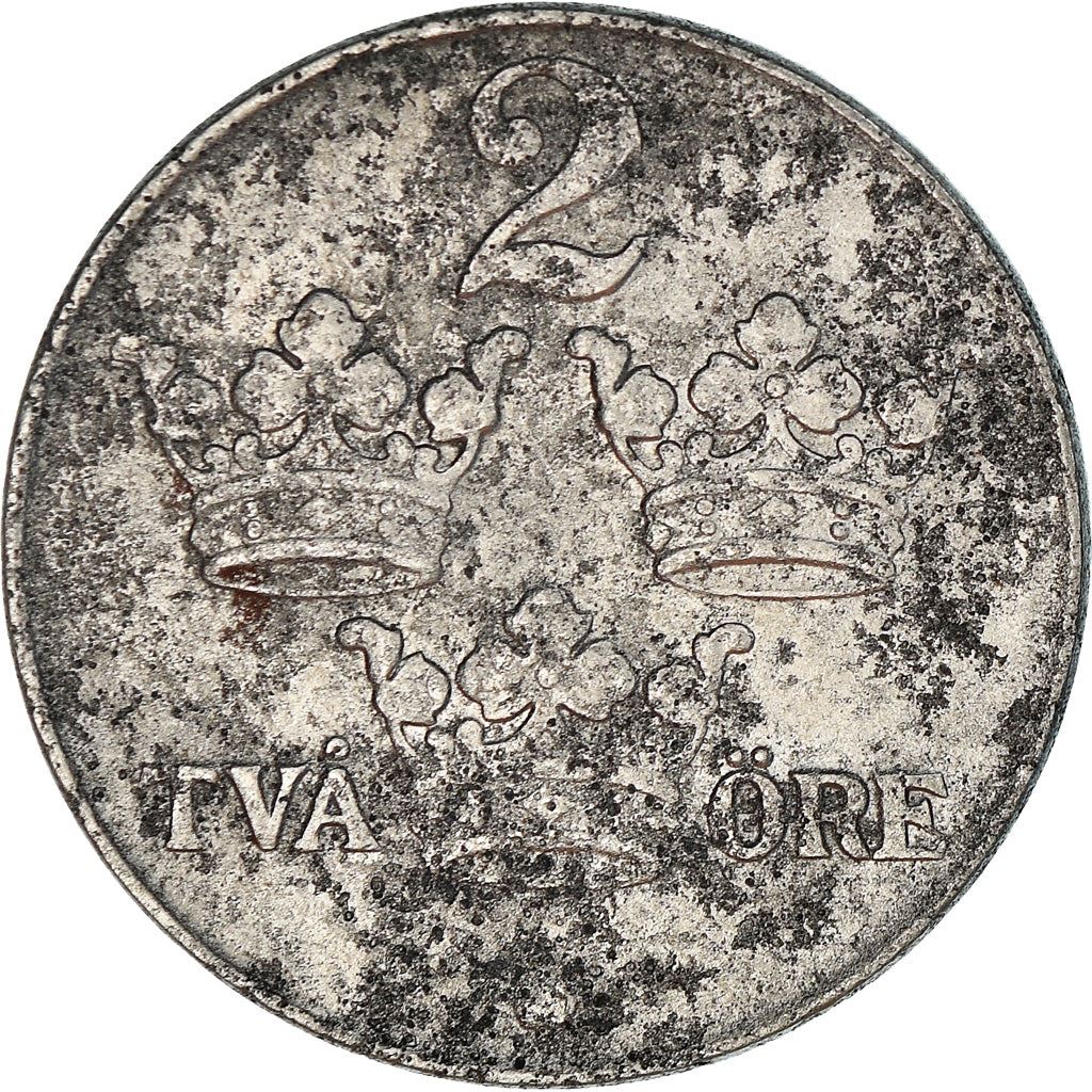 Swedish Coin 2 Öre | King Gustaf V | Sweden | 1942 - 1950