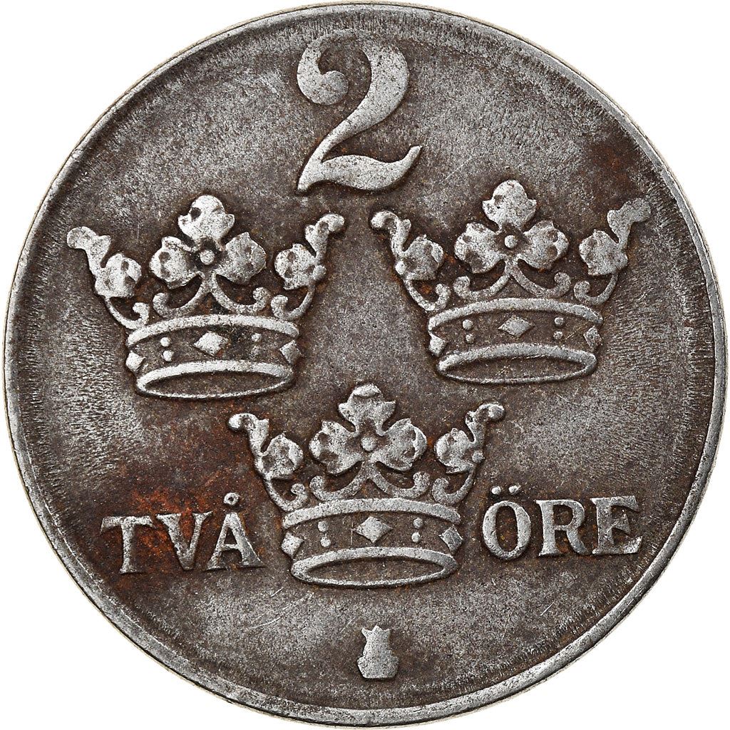 Swedish Coin 2 Öre | King Gustaf V | Sweden | 1942 - 1950